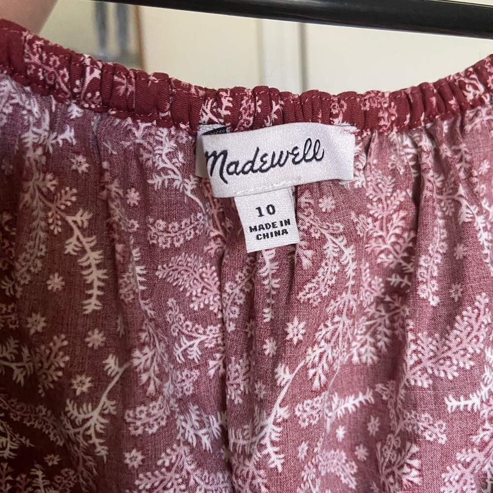 Puff-Sleeve V-Neck Mini Dress in Paisley Floral - Picture 4 of 4